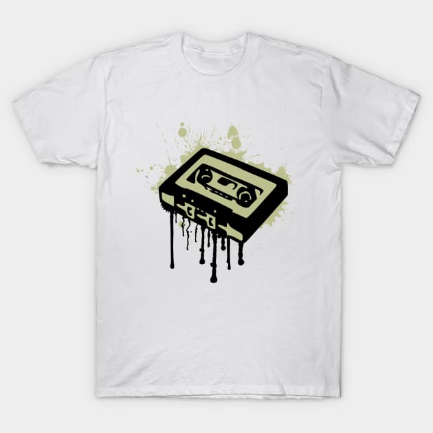 Cassette Splatter T-Shirt by JohnLucke